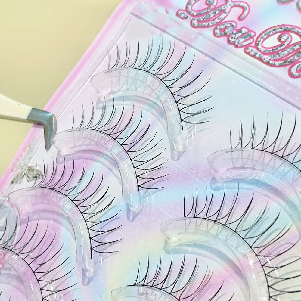 3/5 Pairs Transparent Line False Eyelashes Natural Extension Long Lshes Makeup..