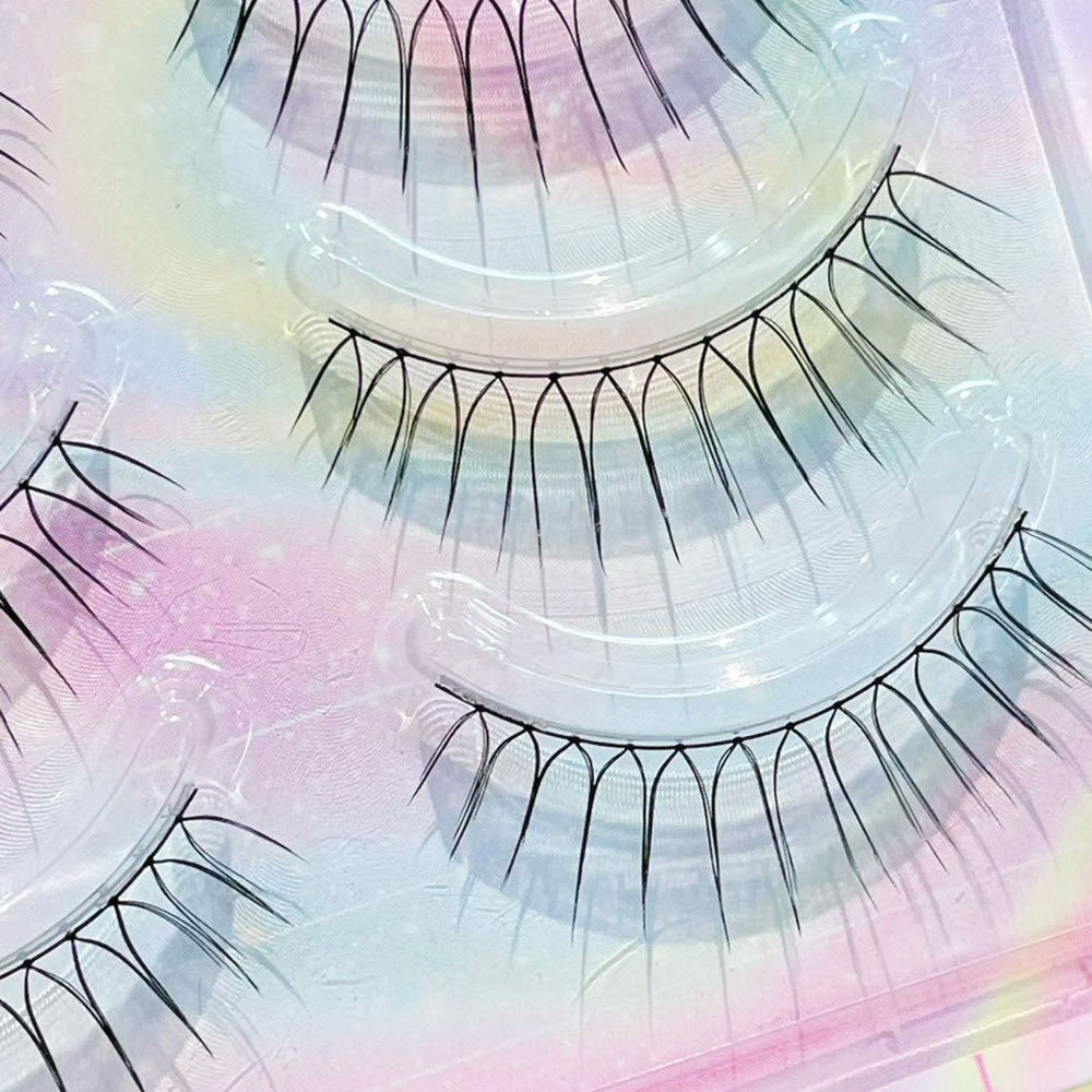 3/5 Pairs Transparent Line False Eyelashes Natural Extension Long Lshes Makeup..